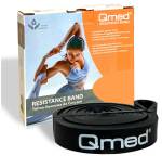Qmed Resistance Band taśma z oporem do ćwiczeń treningu gumy do rozciągania 21mm czarna
