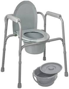 Krzesło toaletowe nieskładane WC sedesowe dla seniorów toaleta przenośna Timago