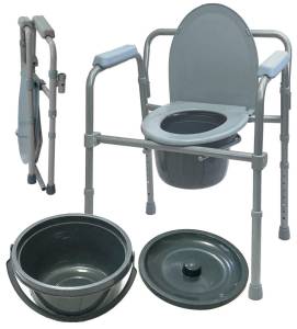 Krzesło toaletowe przenośne WC dla niepełnosprawnych składane toaleta 023b