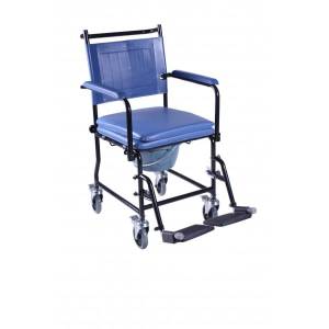 Wózek sanitarny do transferu niepełnosprawnych krzesło WC z kółkami
