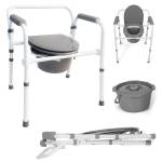 Przenośna toaleta dla chorych  krzesło WC Timago Białe