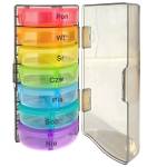 Pudełeczko na leki podzielnik na lekarstwa 7 dni REA 271 ciemne cylinder