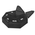 Pojemnik na leki tygodniowy kasetka na tabletki organizer czarny Rea 233