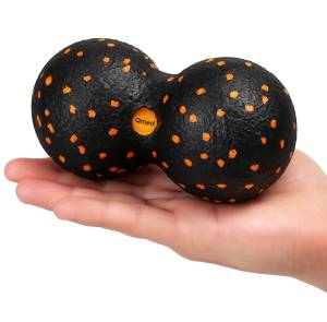 DuoBall wałek do masażu Qmed Podwójna piłka Double roller 16x8 cm
