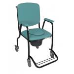 Krzesło toaletowe Comfort na kółkach fotel sanitarny WC dla seniora