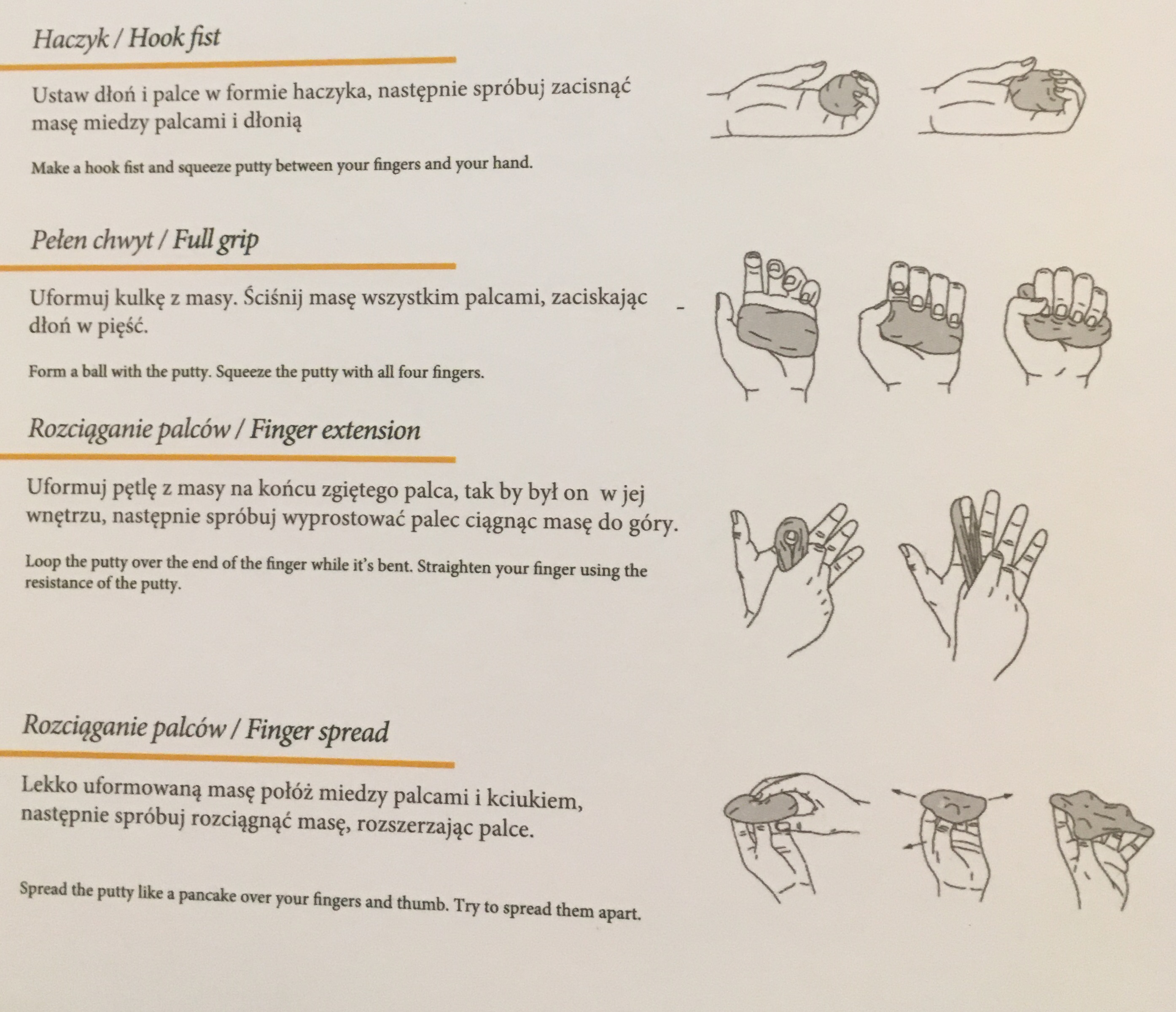 plastyczna masa do ćwiczeń dłoni palców qmed
