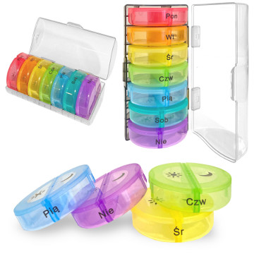 Organizer leków kasetka na leki tygodniowa