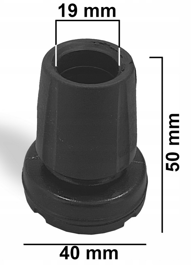 Nasadka do kul ortopedycznych inwalidzkich gumka czarna Aston