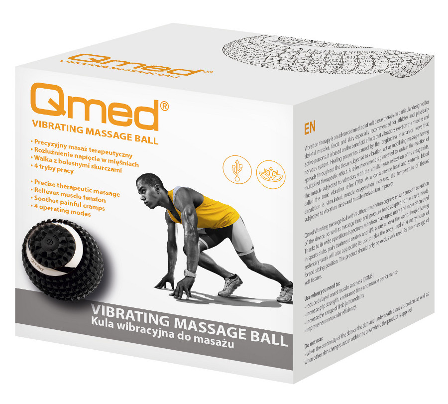 Kula masująca masażer wibracyjna Qmed Vibrating Ball piłeczka roller