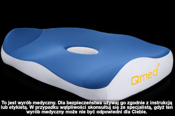 Anatomiczna poduszka ortopedyczna do siedzenia w kształcie litery U z wycięciem na kość ogonową