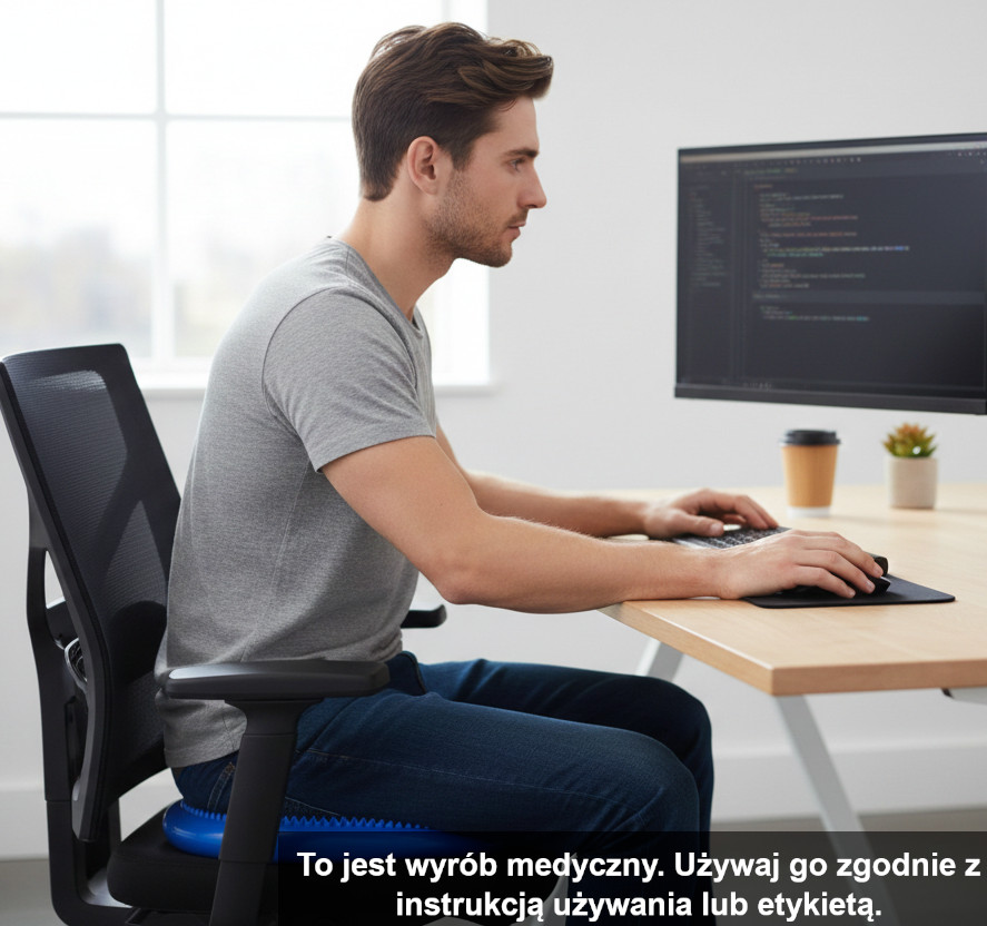 Poduszka sensomotoryczna wspierająca prawidłową postawę podczas siedzenia