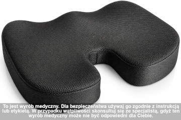 Klinowa poduszka ortopedyczna do siedzenia podnosząca miednicę i poprawiająca postawę ciała