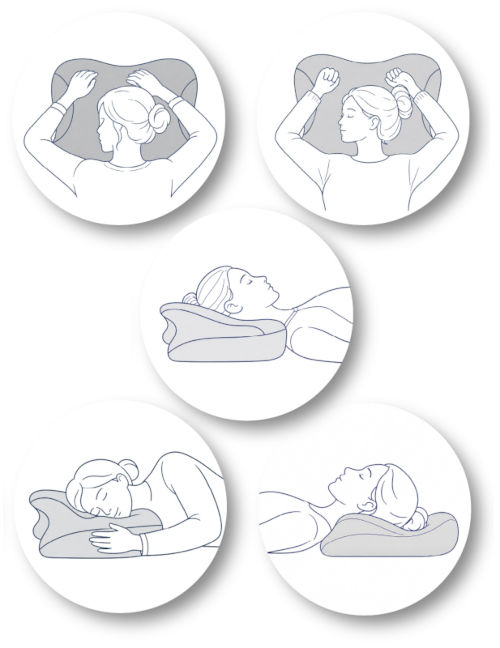 Qmed Arm Support Pillow do spania na plecach, boku i brzuchu